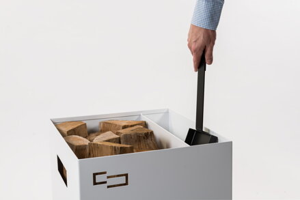 Firewood Basket ALL DOUBLE white